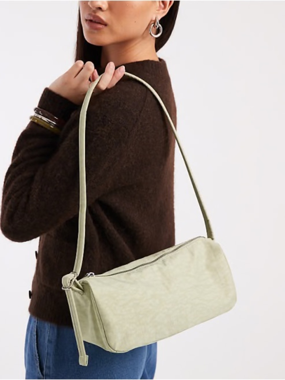 BAGGU Nylon Loaf Bag in Celadon Green